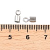 304 Stainless Steel Fold Over Crimp Cord Ends STAS-P434-05E-P-3
