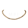 5MM Natural Coconut and Synthetic Turquoise Heishi Beads Necklaces NJEW-JN06627-2