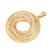 Brass Micro Pave Cubic Zirconia Pendants KK-K418-02G-2