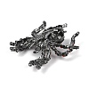 Halloween Spider Alloy Rhinestones Brooches for Party Wear JEWB-S022-08B-3