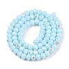 Electroplate Opaque Solid Color Glass Beads Strands EGLA-A044-P6mm-L06-2