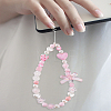1Pc Resin Beaded Mobile Phone Lanyard Wrist Strap AJEW-LP0004-38-3