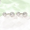 Brass Micro Pave Cubic Zirconia Stud Earrings EJEW-D351-13P-02-5