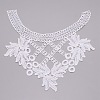 Milk Silk Embroidered Floral Lace Collar DIY-WH0260-10A-2
