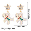 Christmas Alloy Dangle Stud Earrings FS-WG10992-09-1