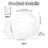 3Pcs Plastic Half Hat Stay Baseball Cap Holder AJEW-FH0009-30-2