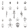 Tibetan Style Alloy Pendants & Links Set PALLOY-PH0013-91-1
