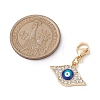 Evil Eye Alloy Enamel Rhinestones Pendant Decorations HJEW-JM02090-01-3