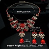 Alloy & Rhinestone Studs Earrings & Necklaces Set PW-WG1364A-05-1