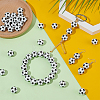 40Pcs Printed Round Silicone Focal Beads SIL-OC0001-24E-4