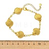 304 Stainless Steel Shell Shape Link Chain Bracelets for Women BJEW-JB13850-4