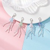 Jellyfish Lampwork & Glass Pendant Decorations HJEW-JM04590-2