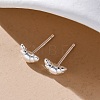 925 Sterling Silver Stud Earrings EJEW-R015-03S-2