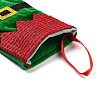 Christmas Stocking Felt Cloth & Iron Pendant Decoration DJEW-K027-01B-02-3