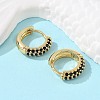 Brass Micro Pave Cubic Zirconia Huggie Hoop Earrings EJEW-R144-004A-NF-2