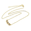 Brass Glass Triple Star Pendant Necklaces KK-CBAB173-03G-03-4