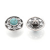 Zinc Metal Alloy & Natural Turquoise Buttons LS-BUTT-WH0057-001C-AS-2
