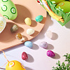 10Pcs Natural & Synthetic Gemstone Egg Display Decorations G-TA0003-43-5