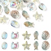 25Pcs 5 Style Ocean Themed Transparent Glass Beads Sets GLAA-YW0003-40F-1