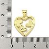 Rack Plating Brass Enamel Cubic Zirconia Pendants KK-B091-14-3