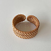 Rattan Braided Cuff Bangles WGEC89A-01-1
