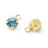 Brass Glass Charms KK-C097-08G-02-2