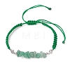 Natural Gemstone Chips Bead Link Bracelets BJEW-JB13104-3