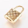 Brass Micro Pave Cubic Zirconia Pendants ZIRC-K060-08G-3