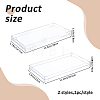 2Pcs 2 Styles Rectangle Acrylic Jewelry Display Trays AJEW-FH0008-73-2