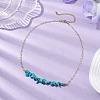 Synthetic Turquoise Chip Bib Necklaces NJEW-JN04950-02-2