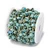 3.28 Feet Handmade Synthetic Turquoise Beaded Chains X-CHC-I026-D-01G-4