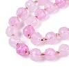 Ombre Effect Dyed Transparent Crackle Glass Beads Strands GLAA-Q111-10MM-05-4