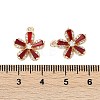 Rack Plating Brass Micro Pave Cubic Zirconia Pendants KK-C082-01G-03-3