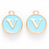 Golden Plated Alloy Enamel Charms LS-ENAM-S118-04V-1