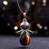 Angel Wings Crystal Teardropt Pendant Necklaces CI6428-5-1