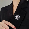 Exquisite Flower Alloy Rhinestone Brooch PW-WG62D3E-01-3