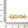 Rack Plating Brass Micro Pave Clear Cubic Zirconia Infinity Links Connector Charms KK-K385-103G-4