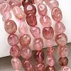 Natural Strawberry Quartz Beads Strands G-P601-A08-02-1