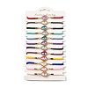 12Pcs 12 Colors Polyester Bracelets BJEW-P340-09G-1