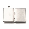 Non-Tarnish 316 Stainless Steel Locket Pendants X-STAS-P267-01P-4