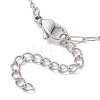 304 Stainless Steel Satellite Chain Paperclip Chain Slider Necklace Making AJEW-JB01495-01-4