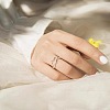Deer Horn Rhodium Plated 925 Sterling Silver Cuff Rings FS-WGD6B3D-01-4