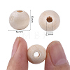 Natural Unfinished Wood Beads WOOD-S651-A12mm-LF-3