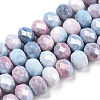 Faceted Electroplated Glass Beads Strands X-GLAA-C023-02-B06-1