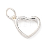 925 Sterling Silver Heart Charms STER-G045-01S-03-1