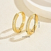 Hollow Brass Clear Cubic Zirconia Hoop Earrings SP8143-2