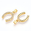 Brass Micro Pave Cubic Zirconia Pendants KK-N254-240G-2