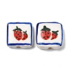 Fruits Hand Painted Handmade Porcelain Beads LAMP-D303-06E-05-1