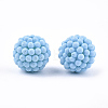 Rubberized Style Acrylic Beads LS-MACR-T022-02C-2