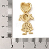 Rack Plating Brass Micro Pave Cubic Zirconia Pendants KK-L220-018G-02-3